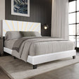 Nico White King Platform Bed by Happy Homes at Eve Furniture