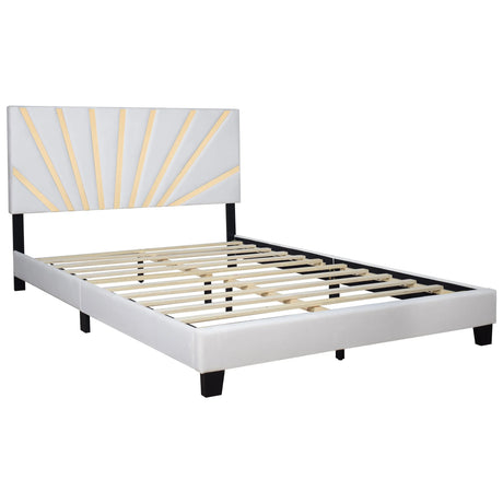 Nico White Queen Platform Bed by Happy Homes at Eve Furniture