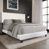 Nico White King Platform Bed by Happy Homes at Eve Furniture