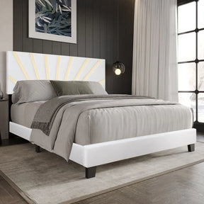 Nico White Queen Platform Bed by Happy Homes at Eve Furniture