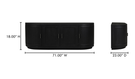 Nicola Media Cabinet Black by Moe's Home at Eve Furniture