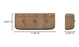 Nicola Media Cabinet - Natural by Moe's Home at Eve Furniture