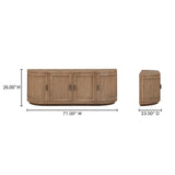 Nicola Natural Media Cabinet by Moe's Home at Eve Furniture