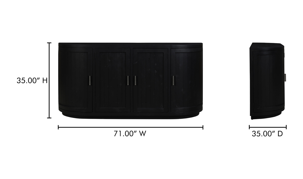 Nicola Sideboard Black by Moe's Home at Eve Furniture