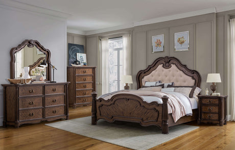Nicole Walnut Brown Bedroom Set by Cosmos Furniture at Eve Furniture
