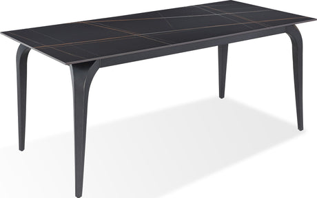 Nicoya Black Stone Top Rectangular Dining Table by Modus Furniture at Eve Furniture