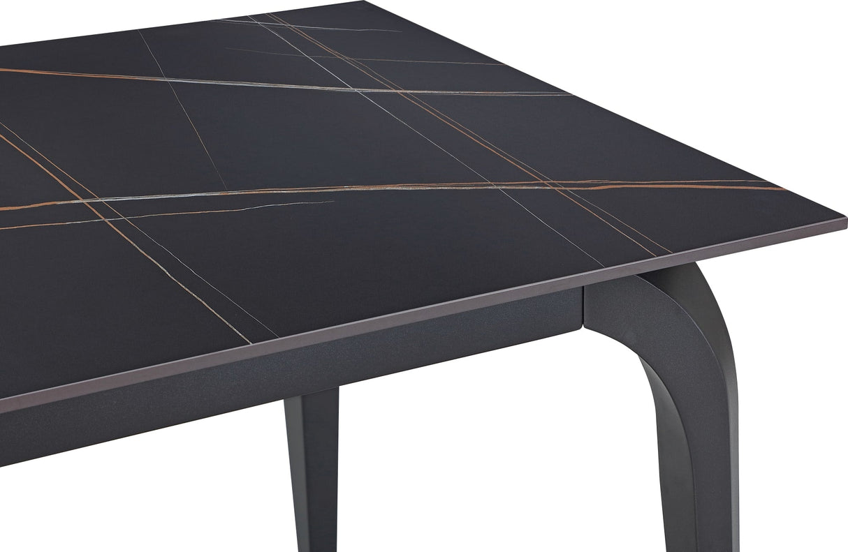 Nicoya Black Stone Top Rectangular Dining Table by Modus Furniture at Eve Furniture