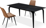 Nicoya Black Stone Top Rectangular Dining Table by Modus Furniture at Eve Furniture