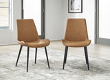 Nicoya Upholstered Dining Chair in Buckskin Synthetic Leather and Black (Set of 2) by Modus Furniture at Eve Furniture