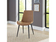 Nicoya Upholstered Dining Chair in Buckskin Synthetic Leather and Black (Set of 2) by Modus Furniture at Eve Furniture