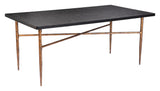 Nida Dining Table Black & Bronze by Zuomod at Eve Furniture