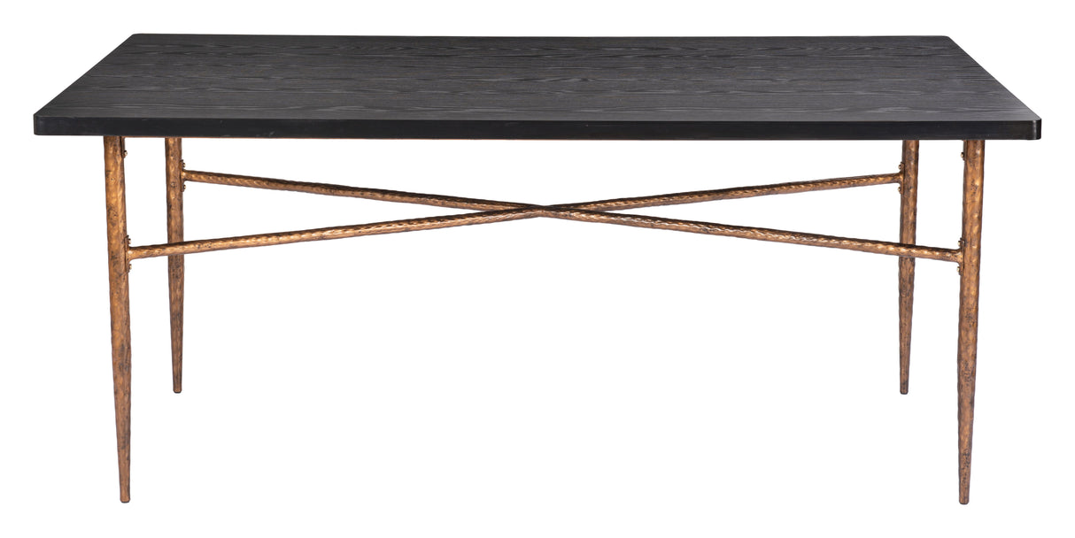 Nida Dining Table Black & Bronze by Zuomod at Eve Furniture