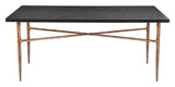 Nida Dining Table Black & Bronze by Zuomod at Eve Furniture
