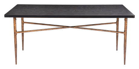 Nida Dining Table Black & Bronze by Zuomod at Eve Furniture
