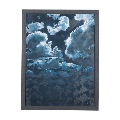 Night cloud II by Mercana Studio a Hand Embellished Textured Framed Art Print by Mercana at Eve Furniture