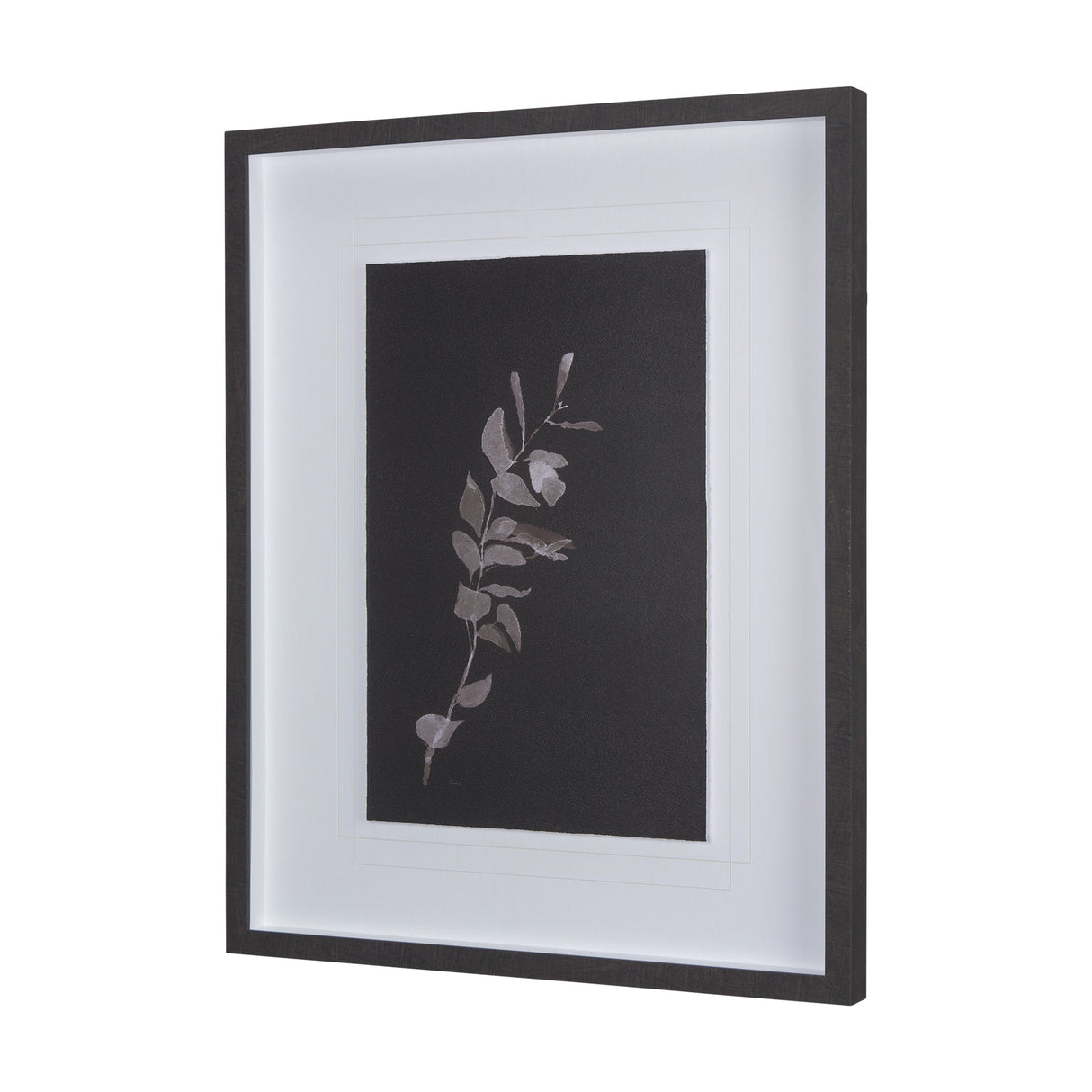 Night Leaves I by Mercana Studio a Hand Embellished Textured Framed Art Print Matted under Glass by Mercana at Eve Furniture