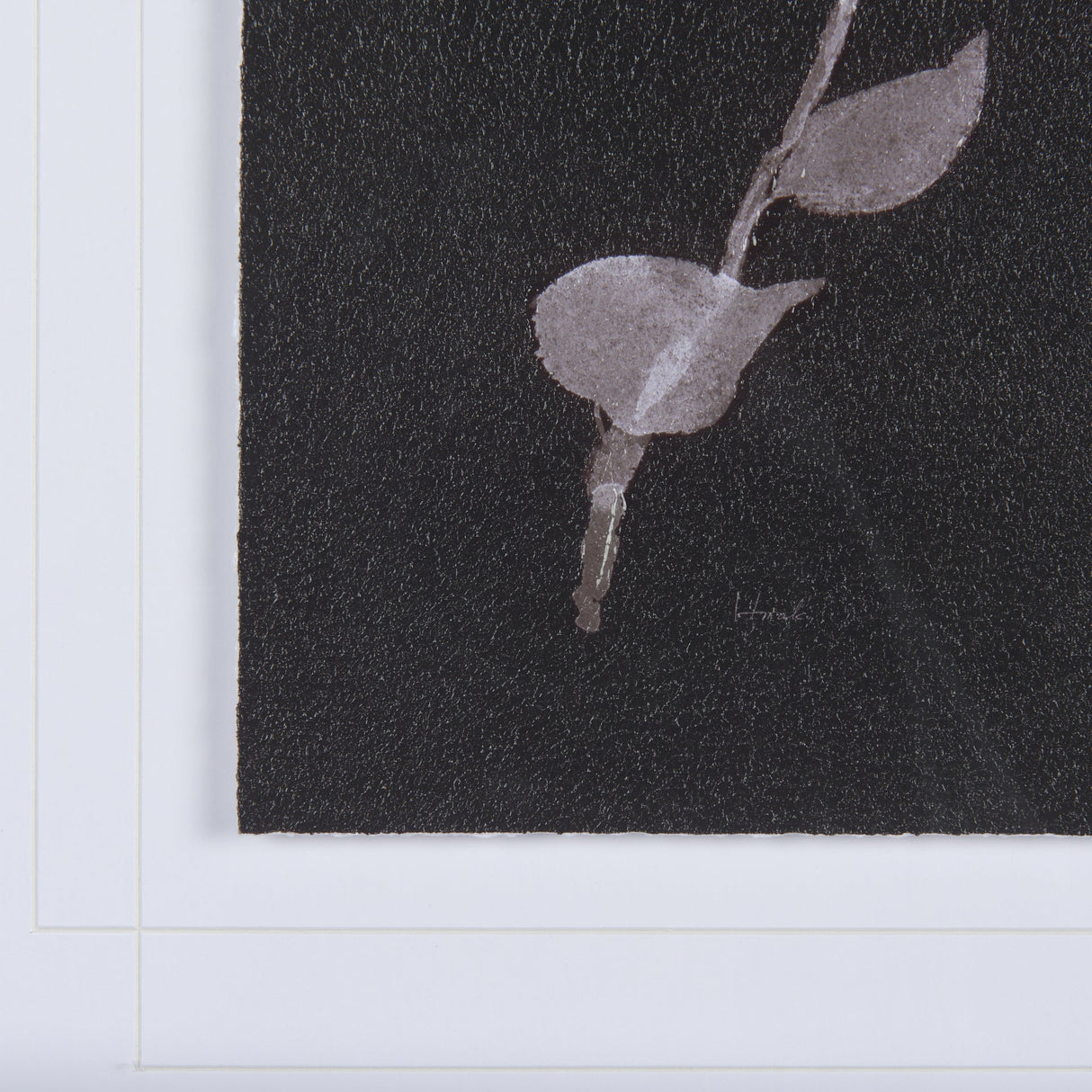 Night Leaves I by Mercana Studio a Hand Embellished Textured Framed Art Print Matted under Glass by Mercana at Eve Furniture