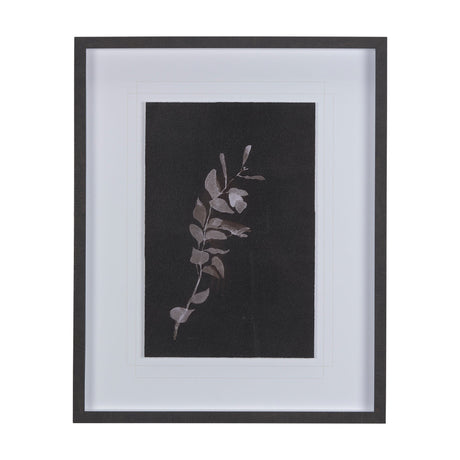 Night Leaves I by Mercana Studio a Hand Embellished Textured Framed Art Print Matted under Glass by Mercana at Eve Furniture
