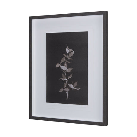 Night Leaves II by Mercana Studio a Hand Embellished Textured Framed Art Print Matted under Glass by Mercana at Eve Furniture