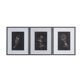 Night Leaves II by Mercana Studio a Hand Embellished Textured Framed Art Print Matted under Glass by Mercana at Eve Furniture