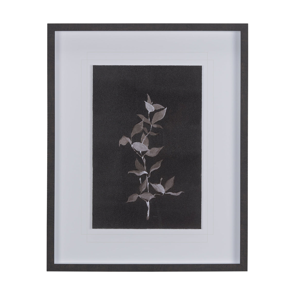 Night Leaves II by Mercana Studio a Hand Embellished Textured Framed Art Print Matted under Glass by Mercana at Eve Furniture