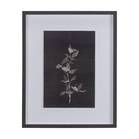 Night Leaves II by Mercana Studio a Hand Embellished Textured Framed Art Print Matted under Glass by Mercana at Eve Furniture