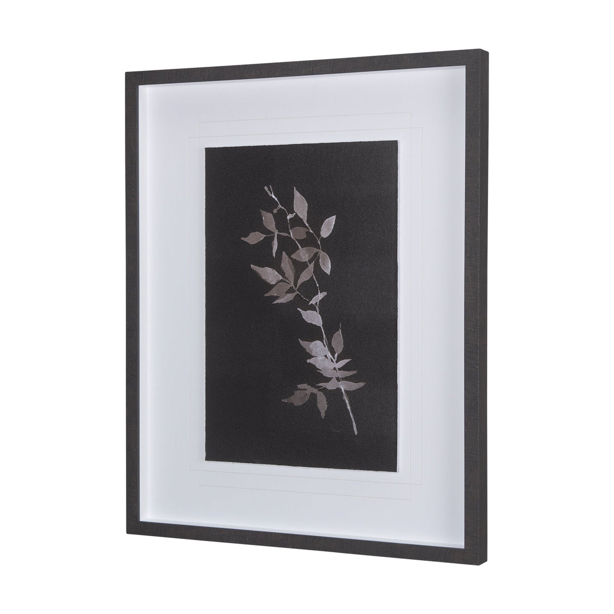 Night Leaves III by Mercana Studio a Hand Embellished Textured Framed Art Print Matted under Glass by Mercana at Eve Furniture