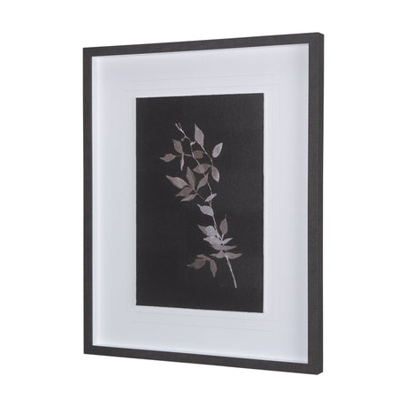 Night Leaves III by Mercana Studio a Hand Embellished Textured Framed Art Print Matted under Glass by Mercana at Eve Furniture