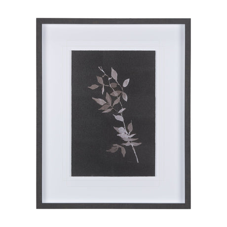 Night Leaves III by Mercana Studio a Hand Embellished Textured Framed Art Print Matted under Glass by Mercana at Eve Furniture