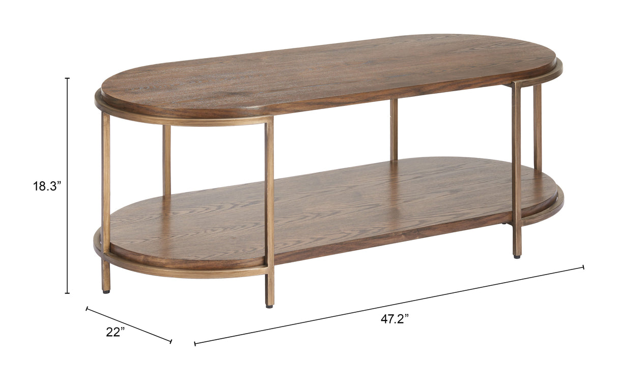 Niju Brown Coffee Table by Zuomod at Eve Furniture