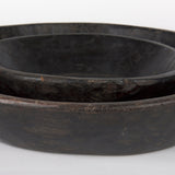 Nikita Set of 2 Large Black-Brown Reclaimed Wood Bowls by Mercana at Eve Furniture