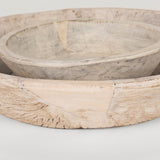 Nikita Set of 2 Large Light-Wash Reclaimed Wood Bowls by Mercana at Eve Furniture