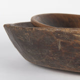 Nikita Set of 2 Large Medium Brown Reclaimed Wood Bowls by Mercana at Eve Furniture