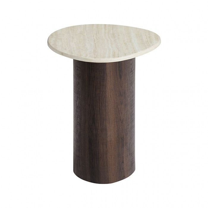 Nikos Dark Walnut End Table by Furniture of America at Eve Furniture