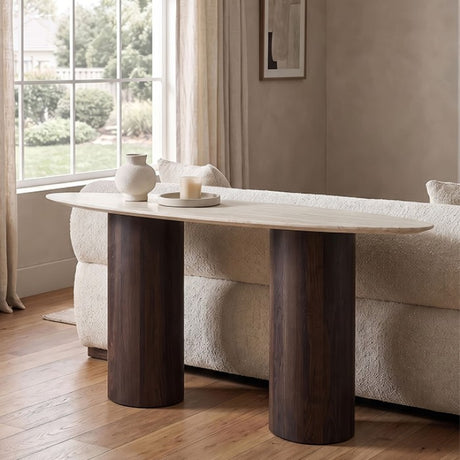 Nikos Dark Walnut Sofa Table by Furniture of America at Eve Furniture