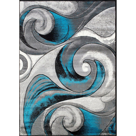 Niksar Turquoise Area Rug by Furniture of America at Eve Furniture