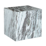 Nile 18" Drum Side Table in Calacatta Viola Marble