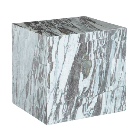Nile 18" Drum Side Table in Calacatta Viola Marble by Home Trends & Design at Eve Furniture