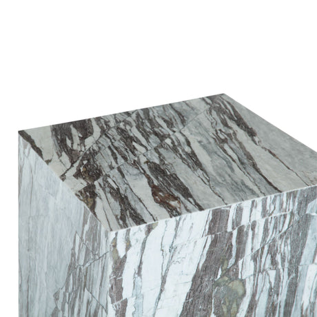 Nile 18" Drum Side Table in Calacatta Viola Marble by Home Trends & Design at Eve Furniture