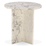 Nile 20" Side Table in Alabaster Marble by Home Trends & Design at Eve Furniture