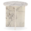 Nile 20" Side Table in Alabaster Marble by Home Trends & Design at Eve Furniture