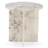 Nile 20" Side Table in Alabaster Marble by Home Trends & Design at Eve Furniture
