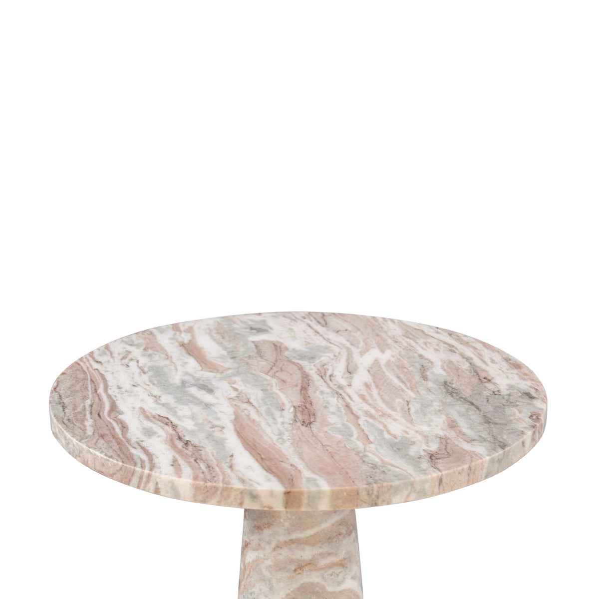 Nile 30" Round Dining Table in Brown Toronto Marble by Home Trends & Design at Eve Furniture