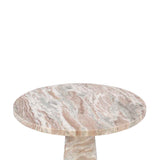 Nile 30" Round Dining Table in Brown Toronto Marble by Home Trends & Design at Eve Furniture