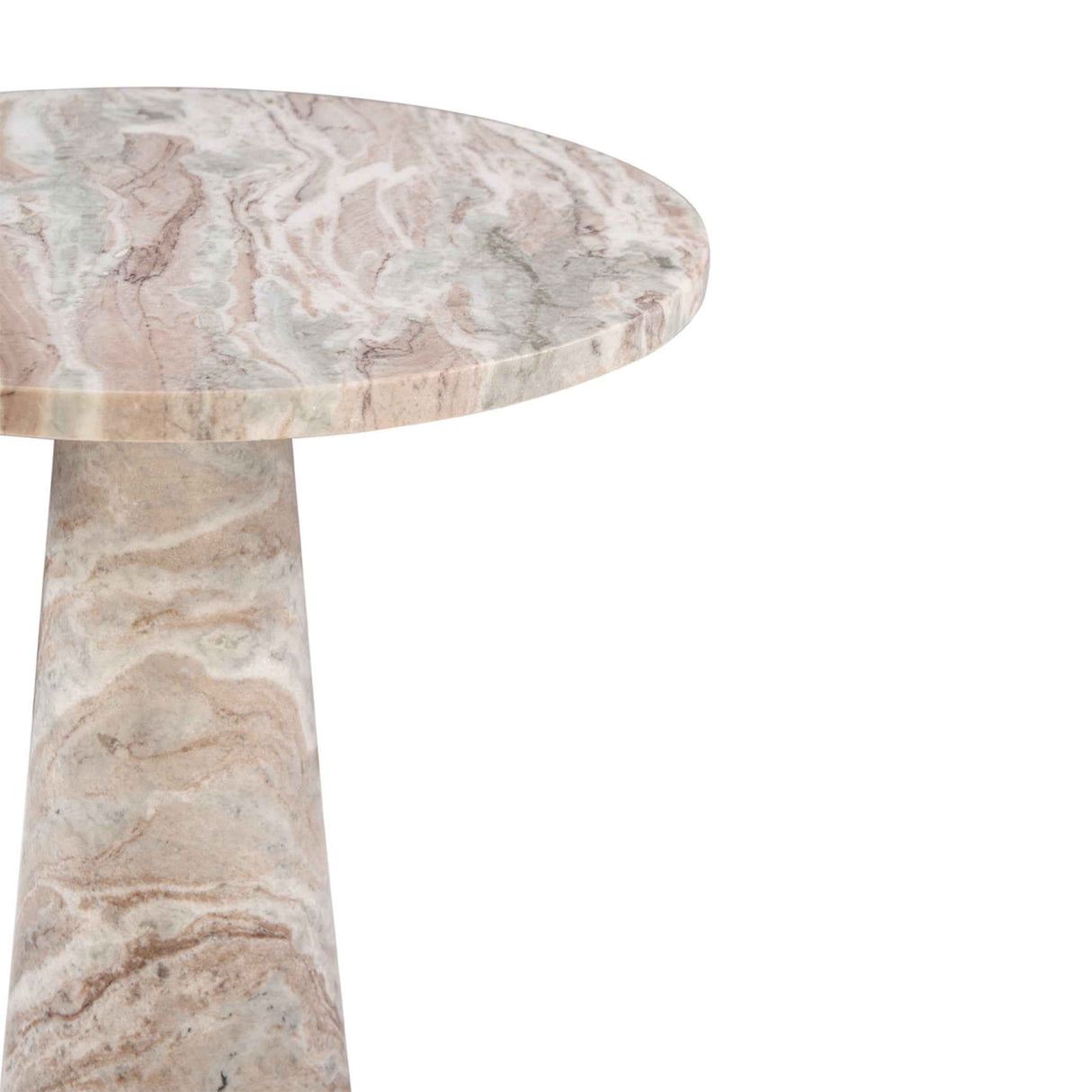 Nile 30" Round Dining Table in Brown Toronto Marble by Home Trends & Design at Eve Furniture