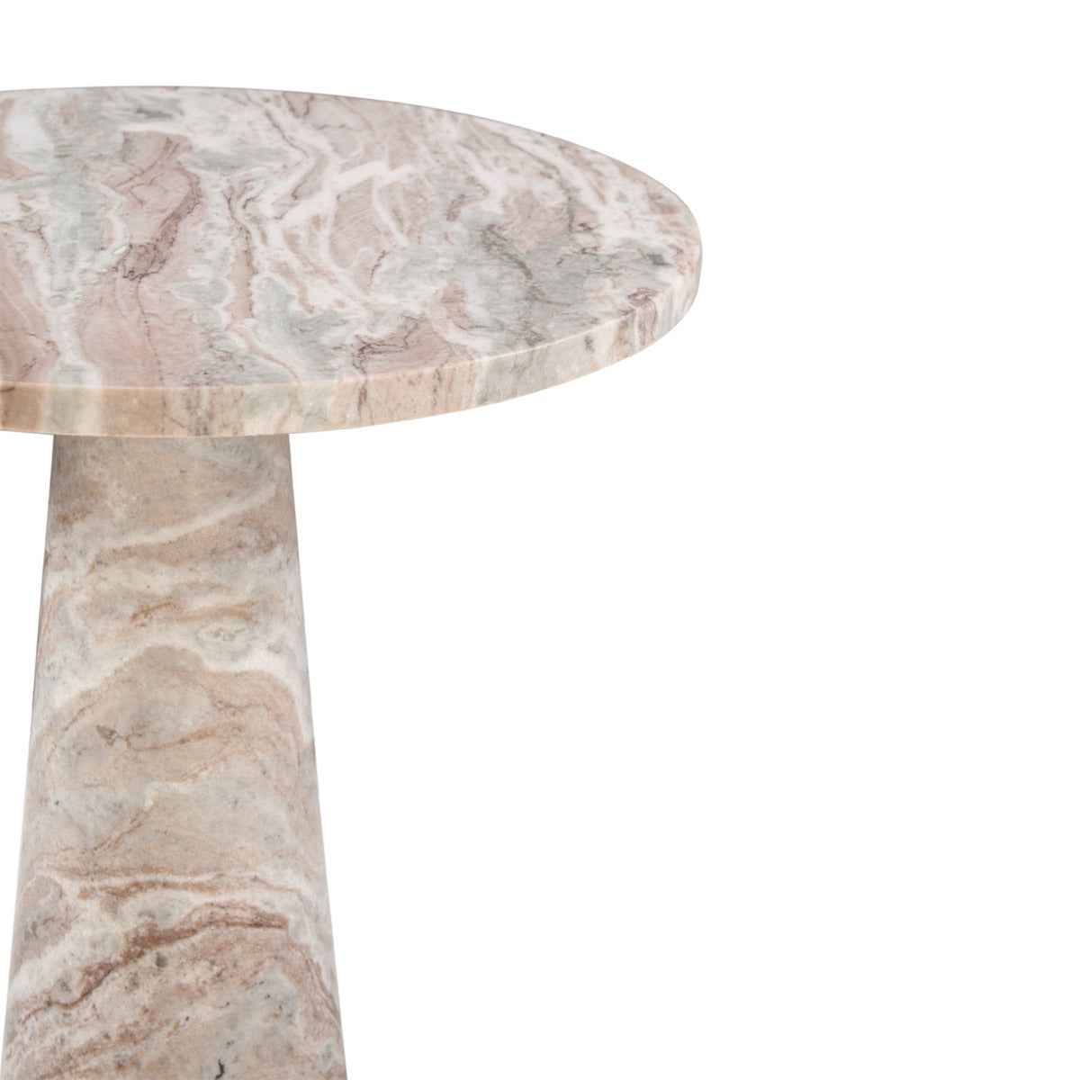 Nile 30" Round Dining Table in Brown Toronto Marble by Home Trends & Design at Eve Furniture