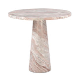 Nile 30" Round Dining Table in Brown Toronto Marble by Home Trends & Design at Eve Furniture