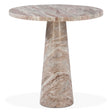 Nile 30" Round Dining Table in Brown Toronto Marble by Home Trends & Design at Eve Furniture