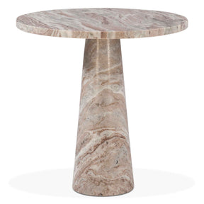 Nile 30" Round Dining Table in Brown Toronto Marble by Home Trends & Design at Eve Furniture