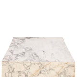 Nile 32" Drum Coffee Table in Alabaster Marble by Home Trends & Design at Eve Furniture